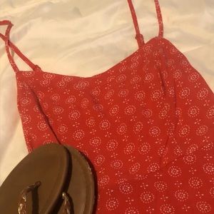 SO pink/red spaghetti strap sundress